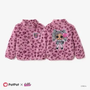 L.O.L. SURPRISE! Toddler Girl Applique Embroidery Leopard Warm Jacket #1101600