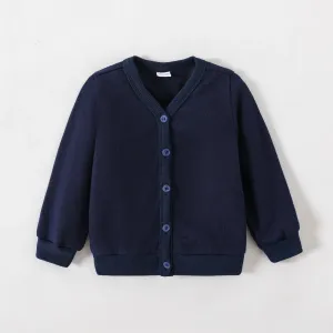 Toddler Boy School Uniform Solid Button Up Jacket #1052471