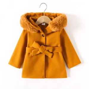 Toddler Girl/Boy Elegant Faux Fur Hooded Coat #217468