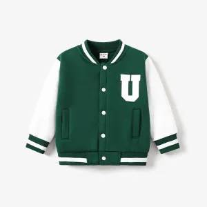 Toddler Girl/Boy Letter Pattern Baseball Long-sleeves Coat #1192064