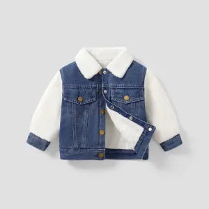Toddler Girl/Boy Solid Color Basic Fleece Polyester Cotton Blend Botton Coat #1190276