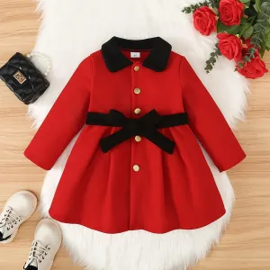 Toddler Girl Button Design Sweet Woolen Coat #1169871