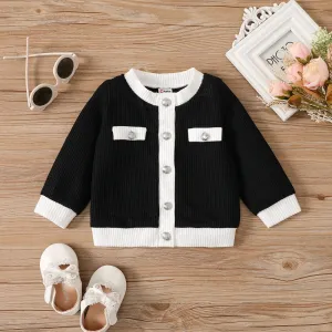 Baby Girl Buttons Front Long-sleeve Jacket #1051603