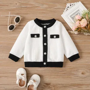 Baby Girl Buttons Front Long-sleeve Jacket #1051610