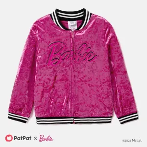 Barbie Kid Girl Letter Print Long-sleeve Mesh Jacket #1068614