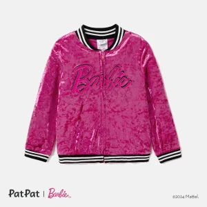 Barbie Kid Girl Letter Print Long-sleeve Mesh Jacket #1068617