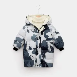 Kid Boy Casual Camouflage Hoodie Winter Coat #1083087