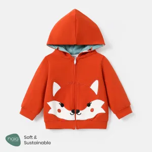 Baby Boy/Girl Cotton Fox Embroidered Hooded Print Lined Naiaâ¢ Jacket Coat #784681