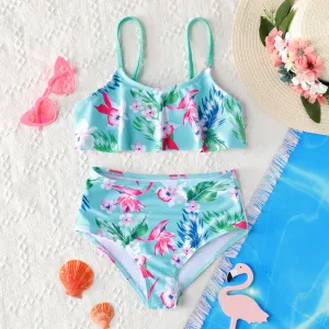 2pcs Kid Girl Floral Print Swimsuit #916216