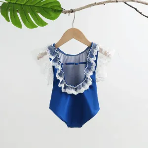 Toddler Girl Sweet Lace Swimsuit #1329827