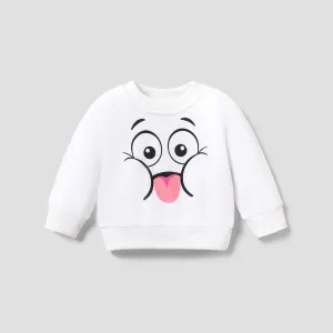 100% Cotton Baby Boy/Girl Cartoon Print Long-sleeve Pullover Sweatshirt #204669