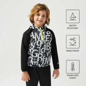 Activewear Kid Boy Letter Print Zipper Design Hoodie Sweatshirt #1110777