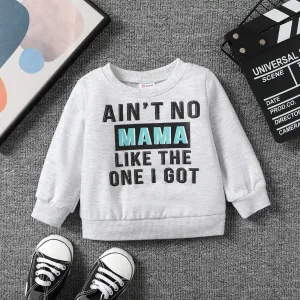 Baby Boy Casual Letter Print Sweatshirt