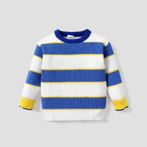 Baby Boy Casual Stripe Long Sleeve Sweater #1063617