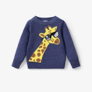 Baby Boy Childlike Giraffe Long Sleeve Sweater #1170936