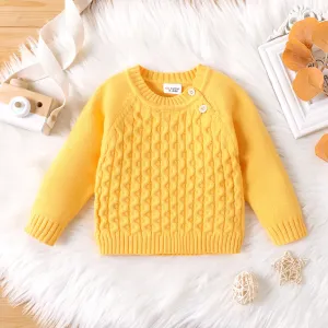 Baby Boy/Girl Button Texture Design Sweater #1063621