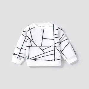 Baby Boy/Girl Geo Print Long-sleeve Pullover Sweatshirt #223883