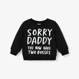 Baby Boy/Girl  Letter Print Sweatshirt