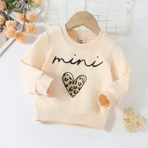 Baby Boy/Girl Letters & Heart Print Long-sleeve Sweatshirt #1054570