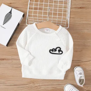 Baby Boy/Girl Ribbed Embroidery Long-sleeve Sweatshirt #1056186