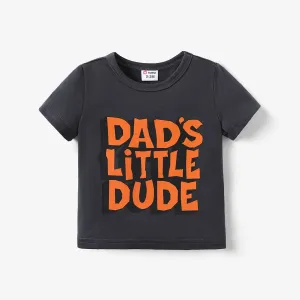 Baby Boy Letter Print Round Neck Short-sleeve T-shirt #784131