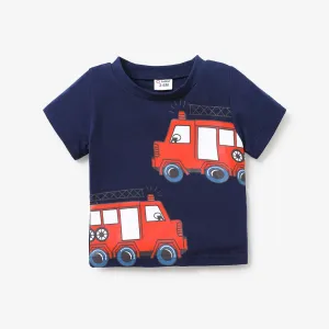 Baby Boy Vehicle Print Short-sleeve Tee #925228
