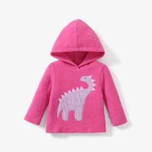 Baby Girl Childlike  Animal Dinosaur Pattern Hooded Long Sleeve Top #1100769