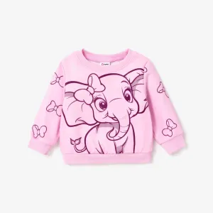 Baby Girl Elephant/Bear Animal print Pullover Sweatshirt #1196114