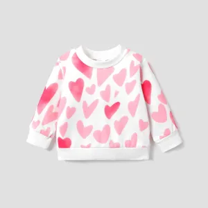 Baby Girl Heart-shaped Sweatshirt