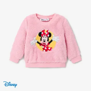 Disney Mickey and Friends Toddler Girl/Boy Character Embroidered Long-sleeve Fluffy Sweatshirt #1210784