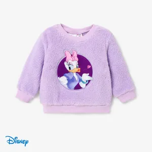 Disney Mickey and Friends Toddler Girl/Boy Character Embroidered Long-sleeve Fluffy Sweatshirt #1210791