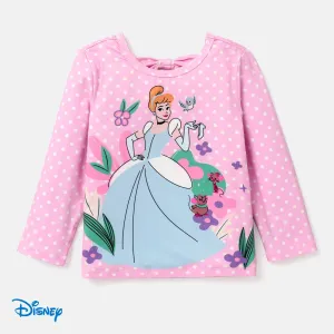 Disney Princess Toddler Girl Character Print Bowknot Sweatshirt