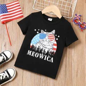 Independence Day Toddler Boy Letter Print Short-sleeve Tee #917115
