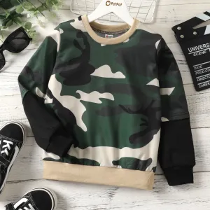 Kid Boy Camouflage Long-sleeve Sweatshirt #1051227