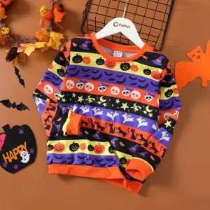 Kid Boy Casual Halloween Long Sleeve Sweatshirt