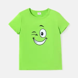 Kid Girl/Boy Graphic Short-sleeve Cotton Tee #219665