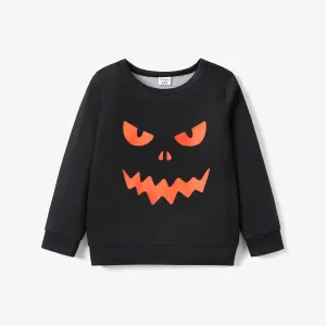 Kid Boy Halloween Graphic Print Pullover Sweatshirt #1076170