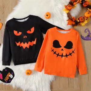 Kid Boy Halloween Graphic Print Pullover Sweatshirt #815532