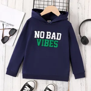 Kid Boy Letters Embroidery Long-sleeve Hooded Sweatshirt #1052707