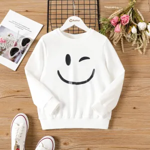 Kid Girl Fabric Stitching Childlike Character Sweatshirt #1062908