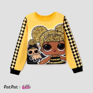 L.O.L. SURPRISE! Kid Girl Character Print Pullover Crop Top/Sweatshirt #1096005
