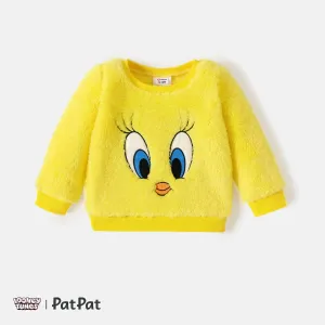 Looney Tunes Baby Boy/Girl Cartoon Animal Embroidered Long-sleeve Thermal Fuzzy Pullover #208964