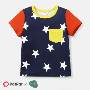 Naia Toddler Boy Pocket Design Colorblock Short-sleeve Tee #718017