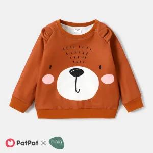 Naia Toddler Girl/Boy Animal Print Ear Design Pullover Sweatshirt #219468