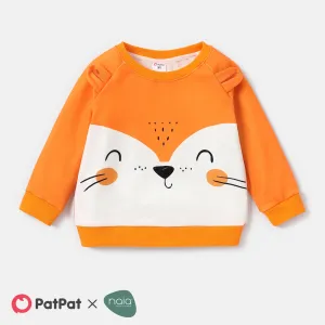 Naia Toddler Girl/Boy Animal Print Ear Design Pullover Sweatshirt #219475