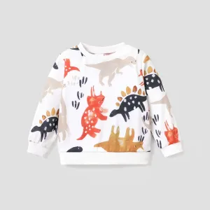 Toddler Boy Animal Dinosaur Print Pullover Sweatshirt #829630