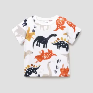 Toddler Boy Animal Dinosaur Print Short-sleeve Tee #768480