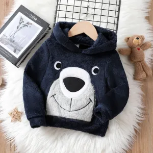 Toddler Boy Animal Pattern Childlike Style Hooded Sweatshirt #1100775
