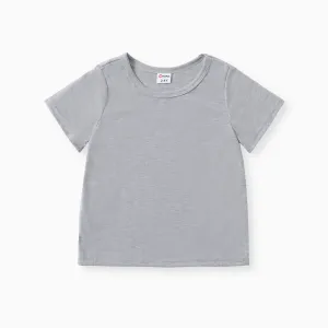 Toddler Boy Casual Solid Color Short-sleeve Tee #1251878