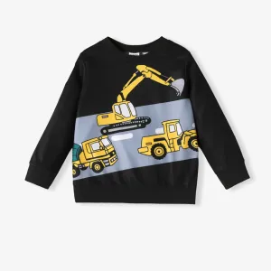 Toddler Boy Casual Vehicle Print Pullover Sweatshirt #196163